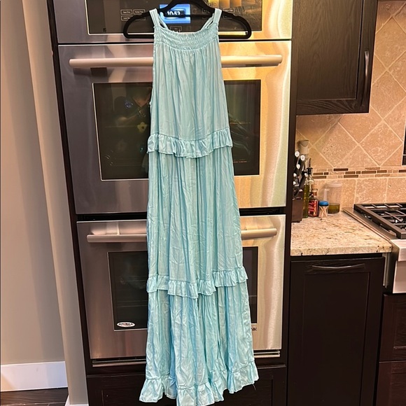 NWOT‎ Elegant Blue Maxi Dress - Picture 1 of 6